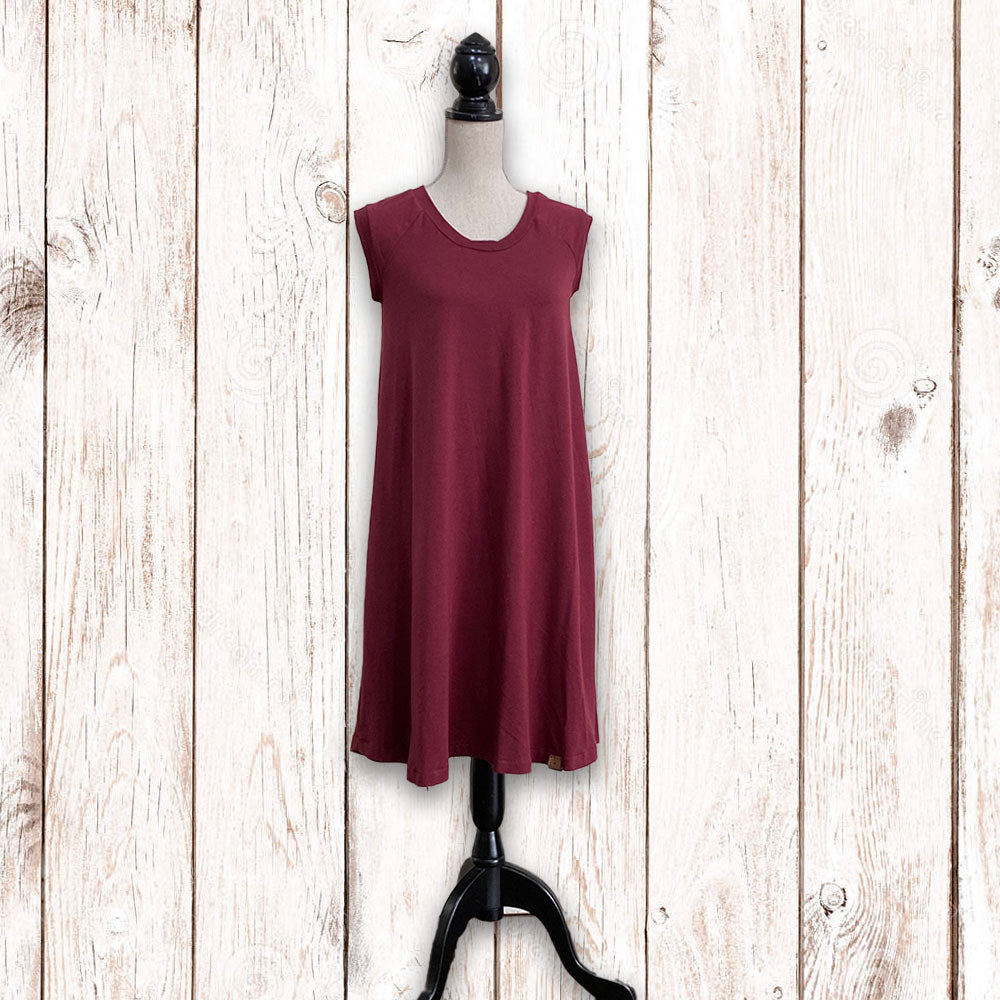 Raglan Dress Short Cranberry